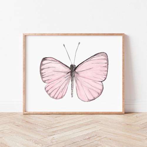 Pink Butterfly Print.
