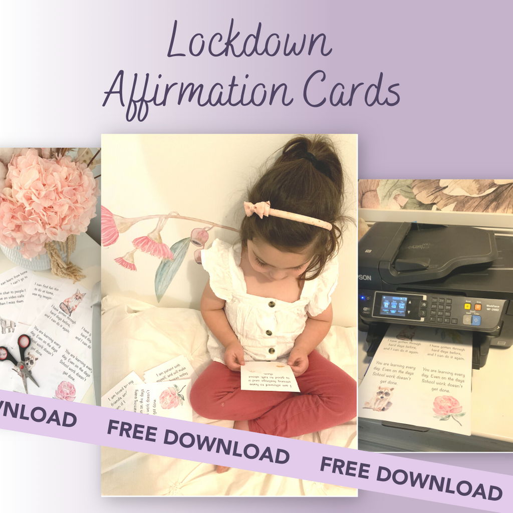 FREE Affirmation Cards - Covid19 Lockdown & Homeschooling.